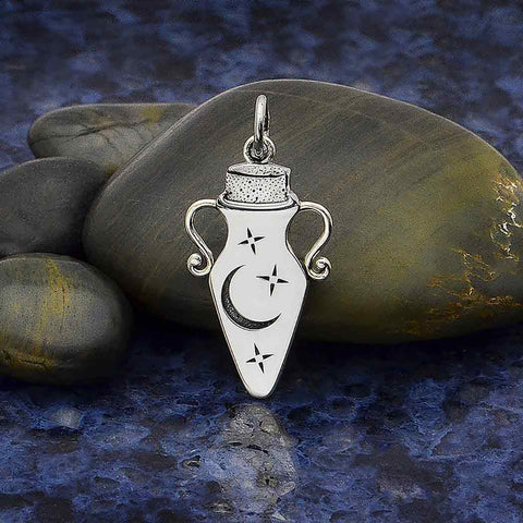 Pendant potion bottle sterling silver