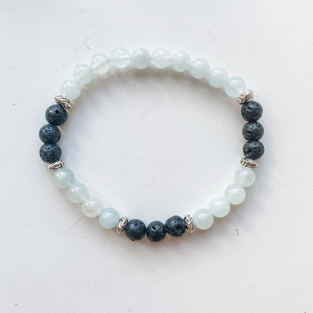 Astrology Bracelet - Aries - Aquamarine 6mm