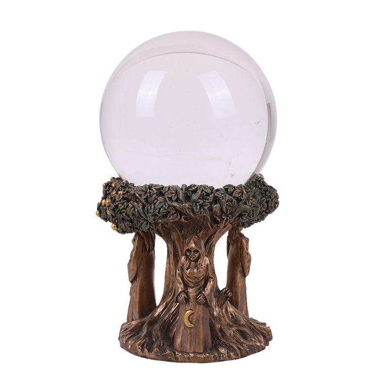 Gazing Ball Mother, Maiden, Crone Tree