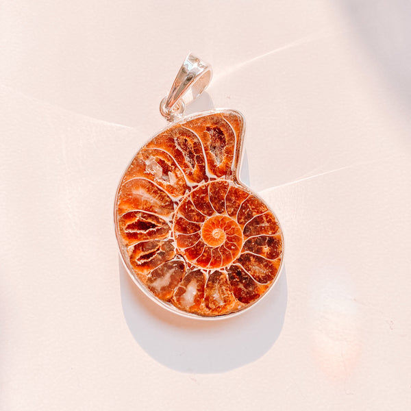 Pendant ammonite sterling silver