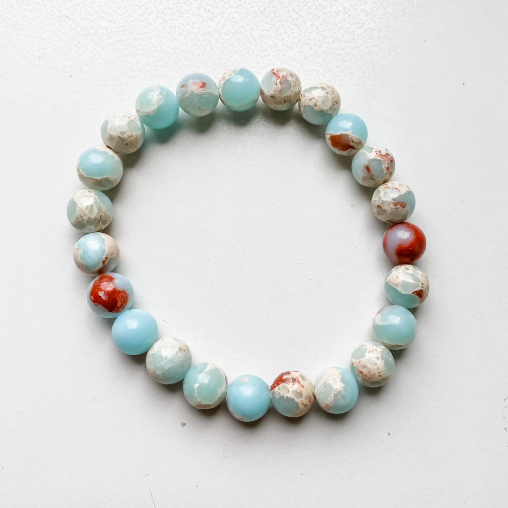 Bracelet 8mm Impression Jasper (Variscite)