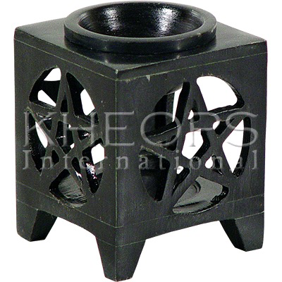 Pentacle Soapstone Burner Black