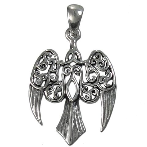 Pendant Morrigan Raven Small Sterlig Silver