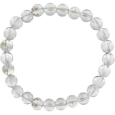 Bracelet 8mm Quartz beads