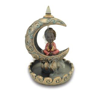 Incense Holder Backflow Baby Buddha with Moon