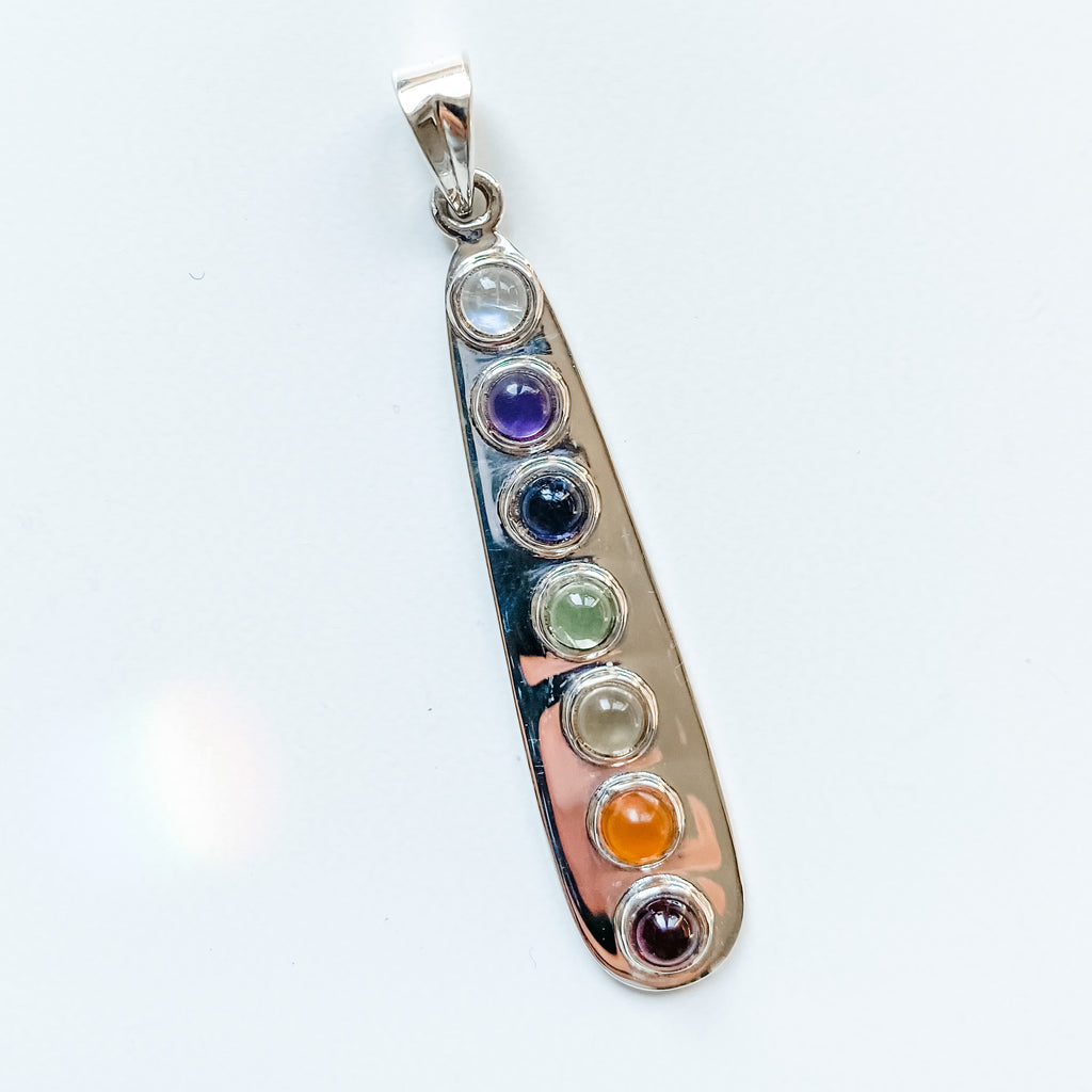 Pendant chakra drop sterling silver (nickel free)