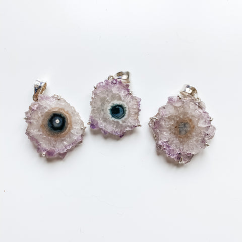 Pendant Amethyst Stalactite Sterling Silver