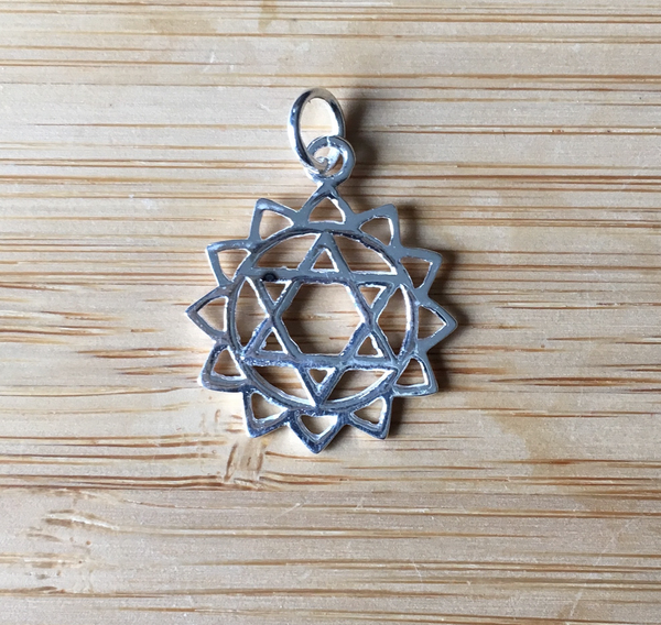 Pendant heart chakra sterling silver