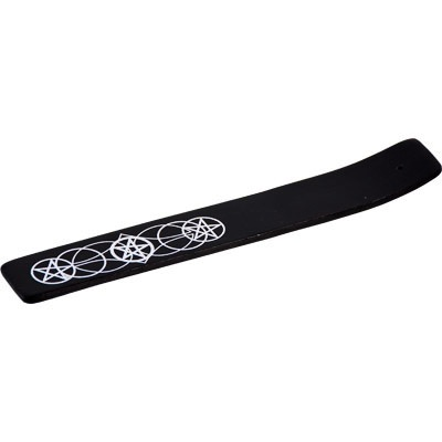 Incense Holder Black Wood Pentacle