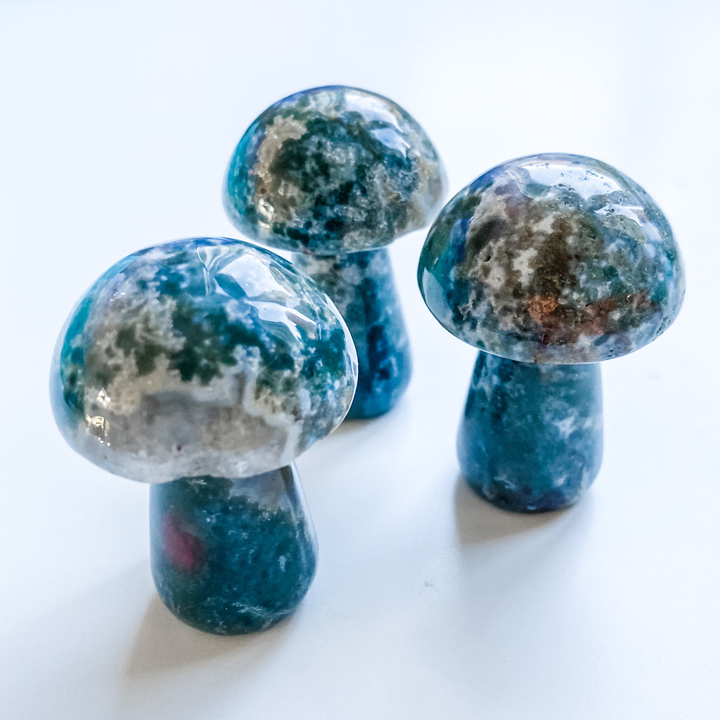 Moss Agate Mushroom
