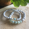 Bracelet 8mm amazonite/howilite