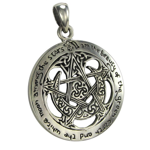 Pendant Moon Large Pentacle Cut Out