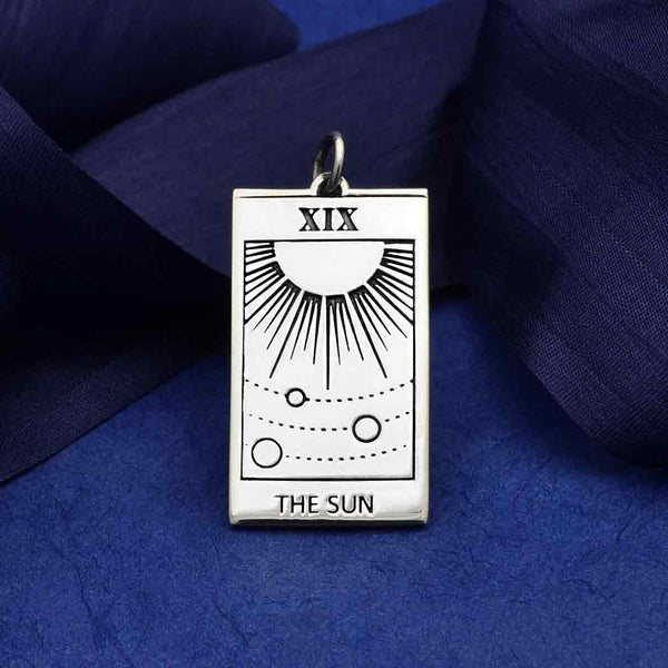 Pendant tarot card sun sterling silver