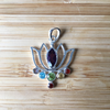 Pendant chakra lotus sterling silver