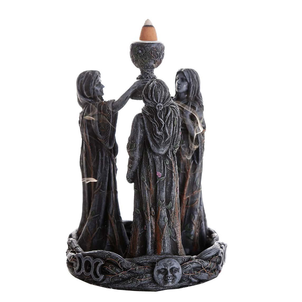 Incense Burner  Mother Maiden Crone Backflow