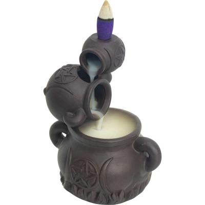 Incense Holder Backflow triple cauldron