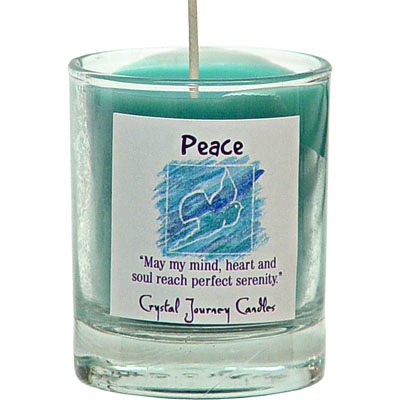 Glass Votive Peace