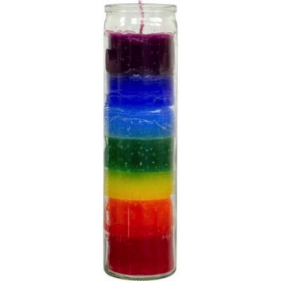 Candle glass pilar 7 prayer/chakra