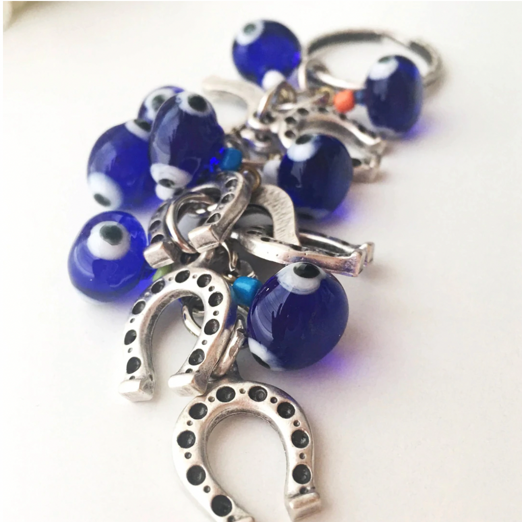 Evil Eye key chain horseshoe