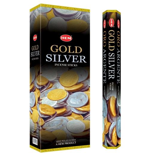 Incense HEM Gold Silver 20gr