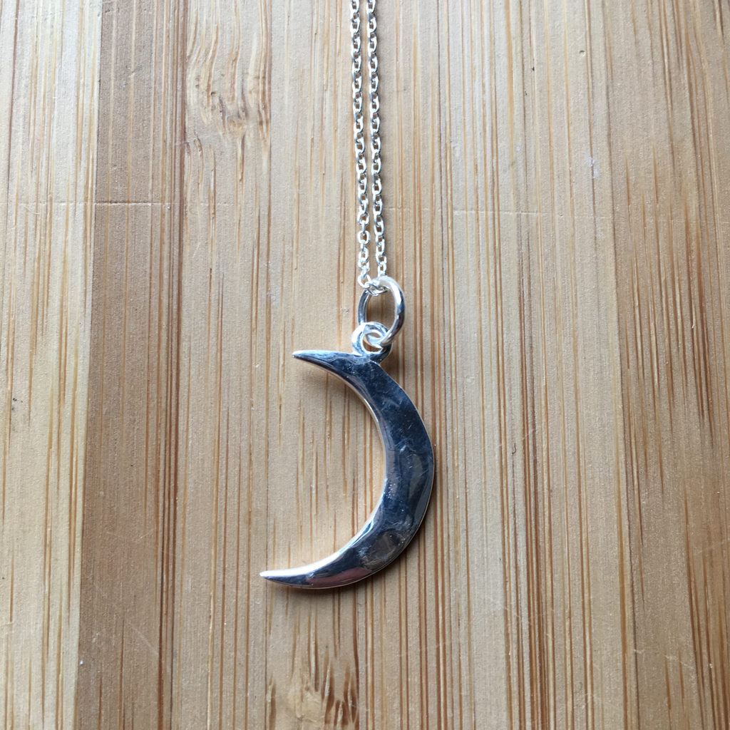 Necklace crescent moon sterling silver