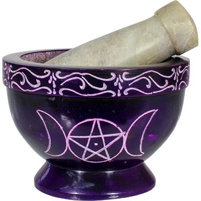 Mortar & Pestle Pentacle Moon