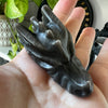 Silver sheen obsidian dragon