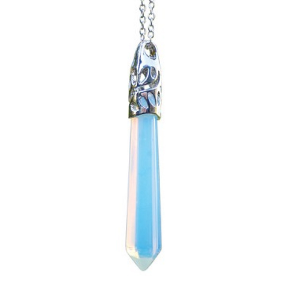 Pendant Point Opalite filigree metal cap