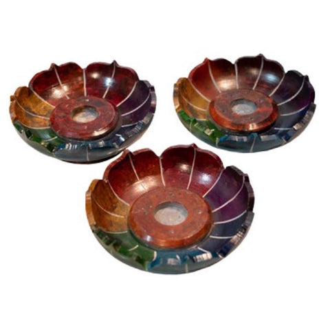 Incense holder chakra lotus soapstone