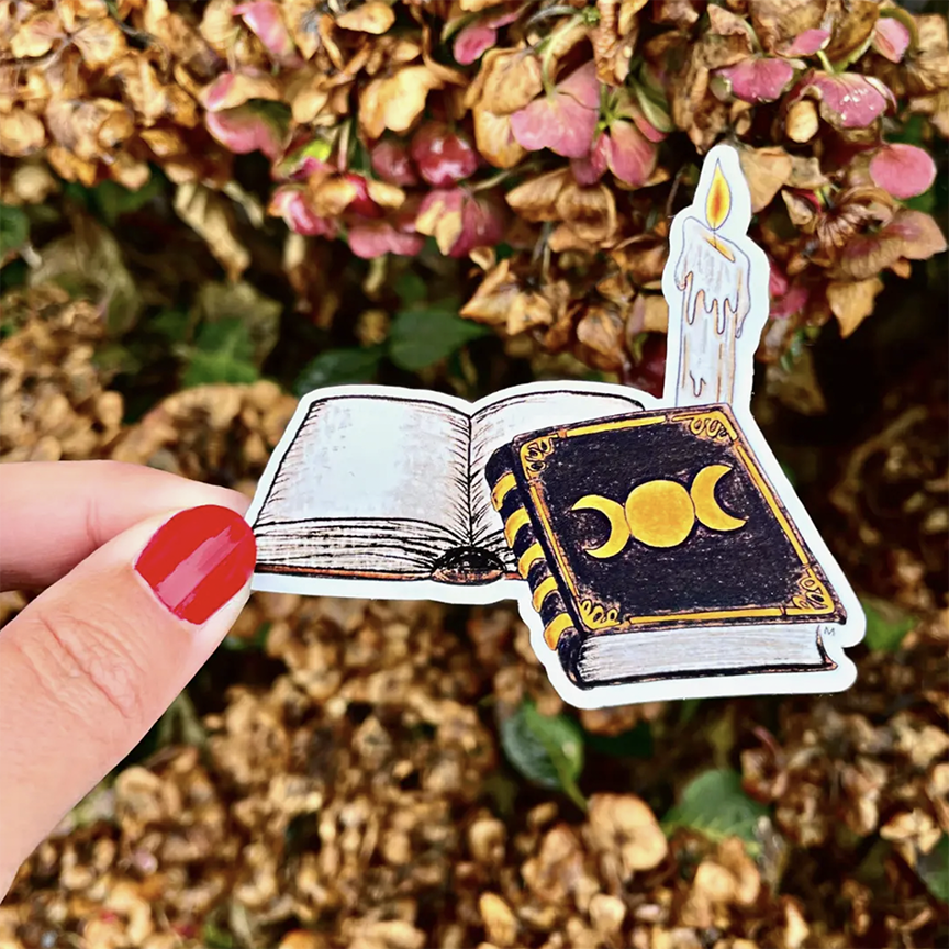 Handmade sticker - Witchy Book