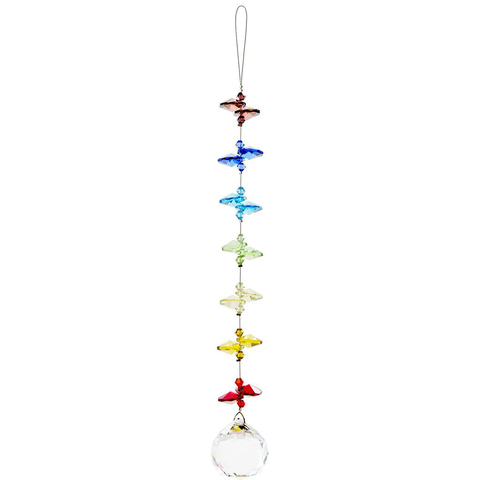Floating crystal suncatcher