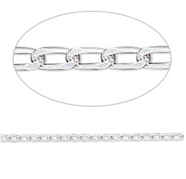 Chain 30” diamond cut sterling silver