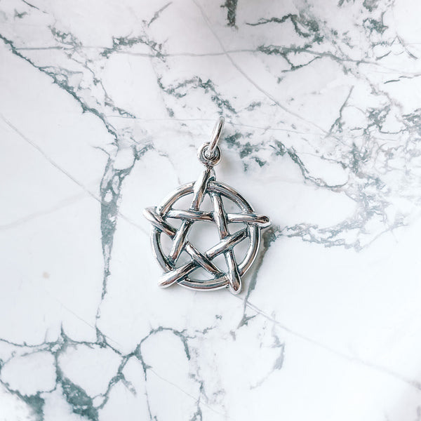 Pentagram charm sterling silver