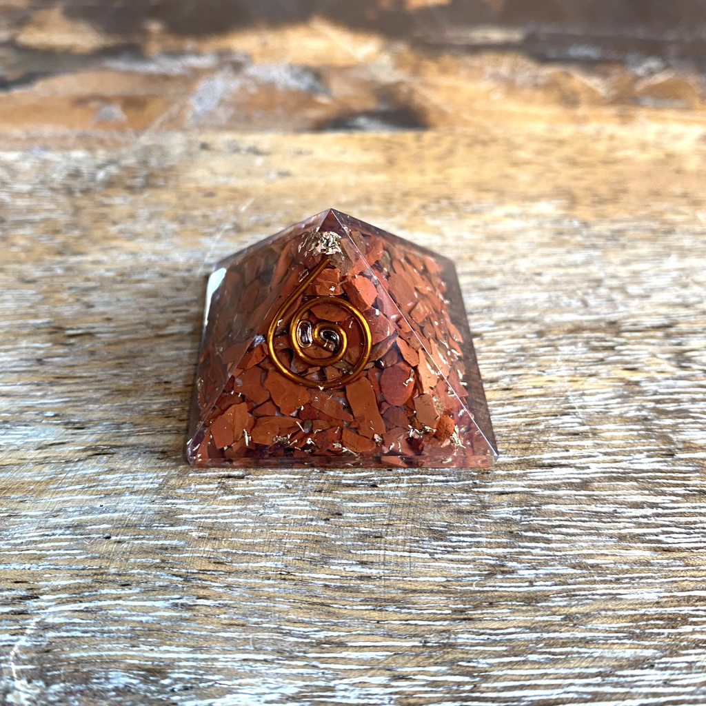 Orgone Jasper Root Pyramid 20mm