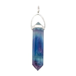 Point Pendant Fluorite Metal