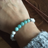 Bracelet 8mm amazonite/howilite