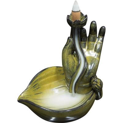 Incense holder backflow mudra hand